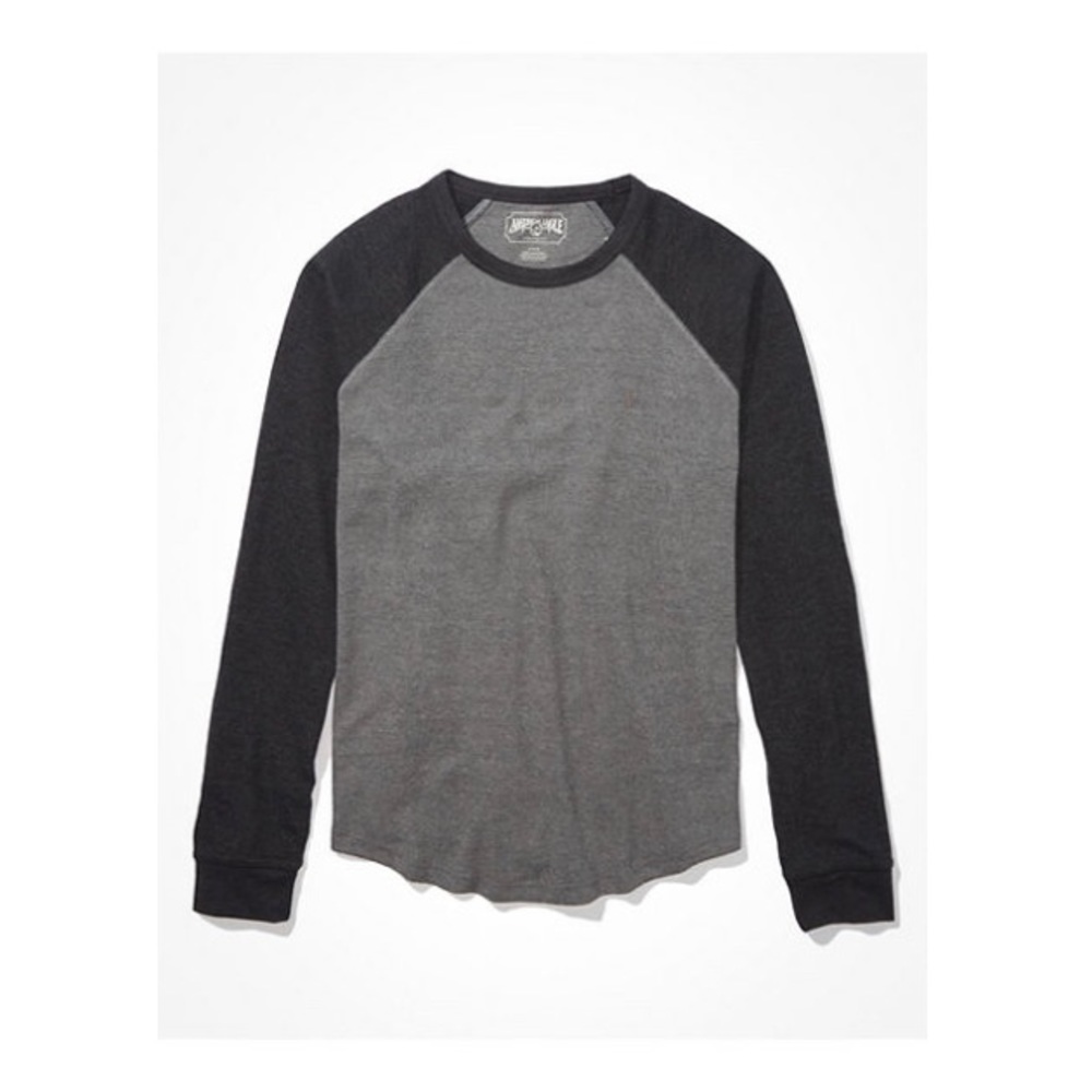 American Eagle AE Mens Super Soft Long Sleeved Thermal Shirt, Gray - Medium NWT
